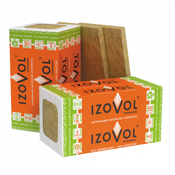 Утеплитель IZOVOL Ст-75, 1200Х600Х100 мм, (4 плиты, 2,88 кв.м)