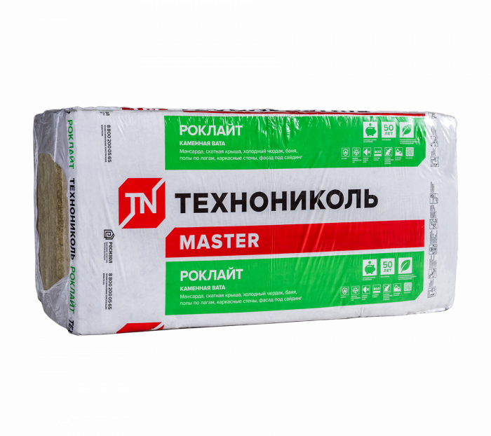 Утеплитель РОКЛАЙТ, 1200х600х50 мм, (8 плит, 5,76 кв.м)