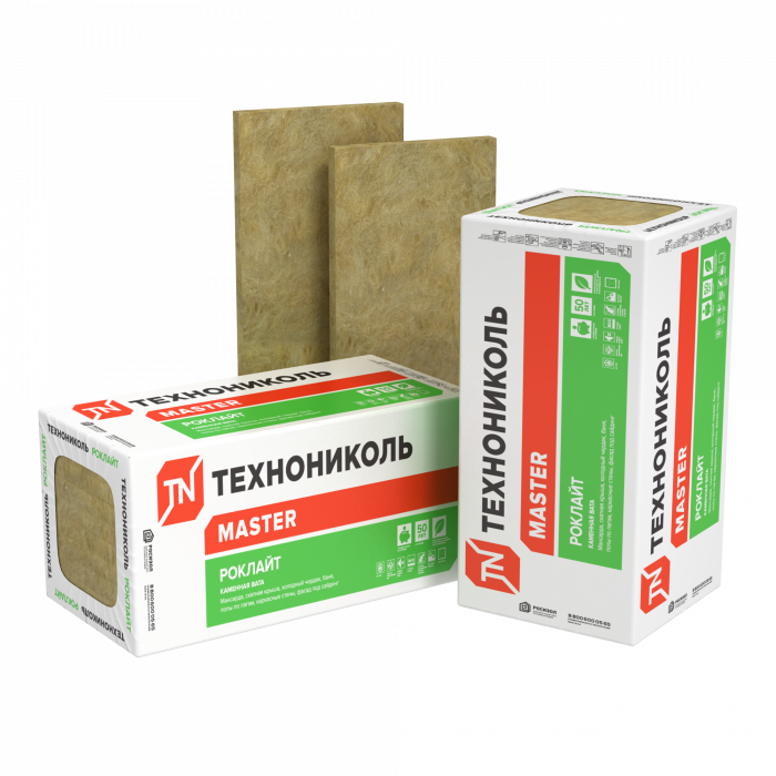 Утеплитель РОКЛАЙТ, 1200х600х50 мм, (8 плит, 5,76 кв.м)