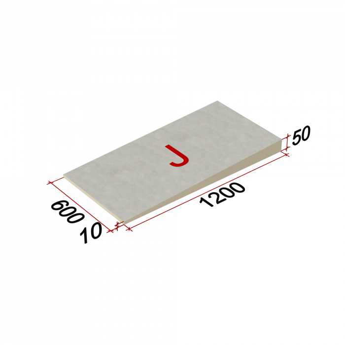 LOGICPIR Slope-3,4% (J) СХ/СХ 1200х600х10-50 (упак, 18 плит, 12,9599