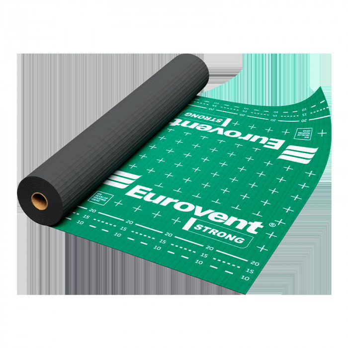 Мембрана Евровент (Eurovent) STRONG супердиффузионная армированная 160 г/м2 75 м2