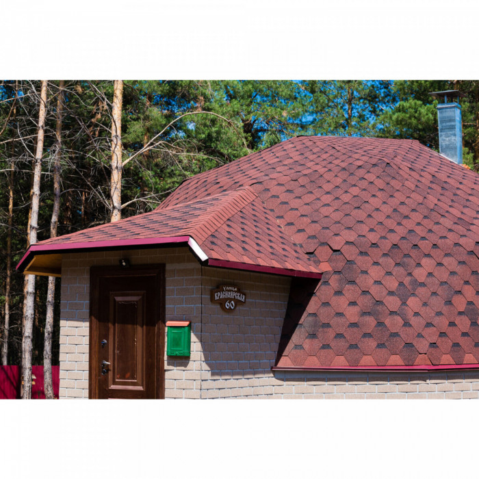 ТЕХНОНИКОЛЬ гибкая черепица Финская Соната Красный (3 кв.м.), уп. (681838)