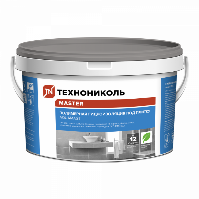 Гидроизоляция полимерная AquaMast, ведро 5 кг