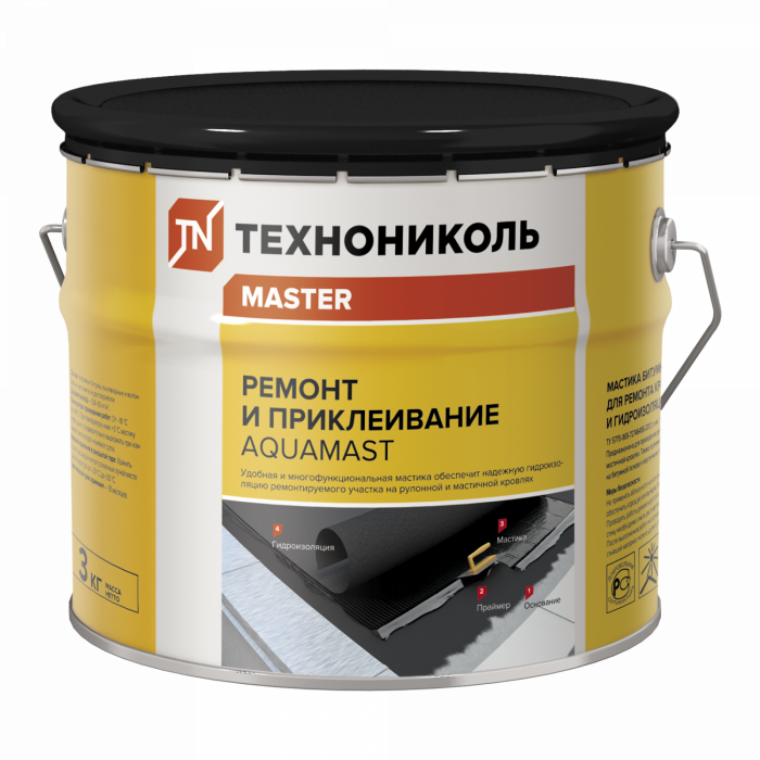 Мастика для ремонта AquaMast, ведро 3 кг