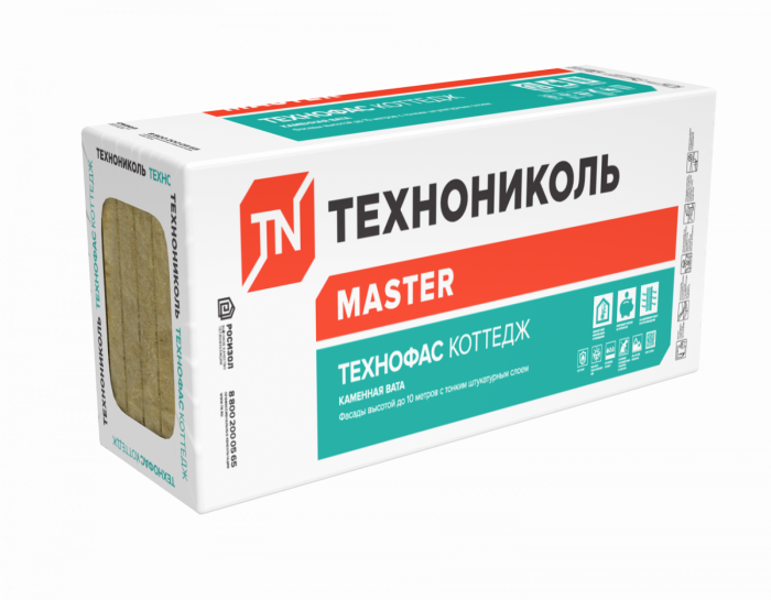 Утеплитель ТЕХНОФАС КОТТЕДЖ, 1200х600 мм