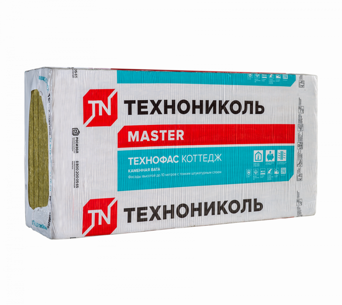 Утеплитель ТЕХНОФАС КОТТЕДЖ, 1200х600 мм