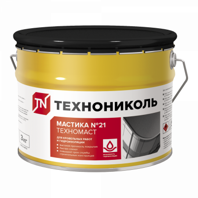 Мастика кровельная №21 (Техномаст), ведро 3 кг (4 шт)