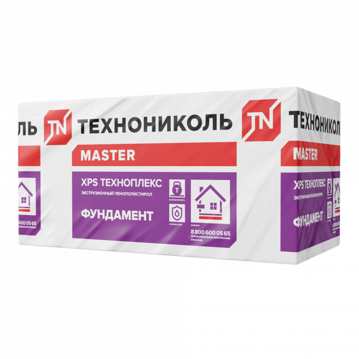 Экструдированный пенополистирол ХРS ТЕХНОПЛЕКС ФУНДАМЕНТ 1180х580х50-L (8 плит, 5,48 кв.м)